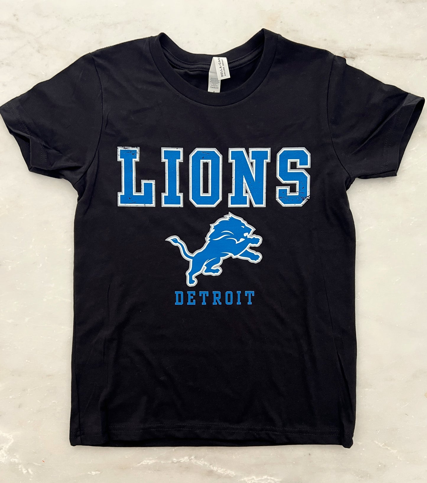 Distressed Lions • Detroit Sweatshirt & T-Shirt (Youth)