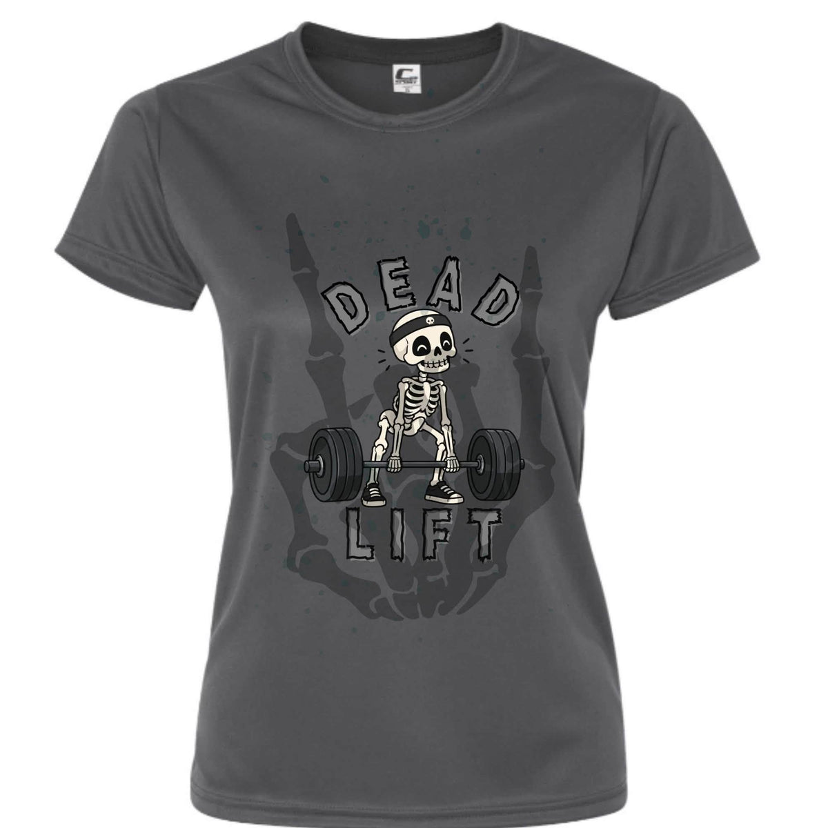 Women's Performance Fabric Athletic Tee • Dead Lift (skeleton) • COMING SOON