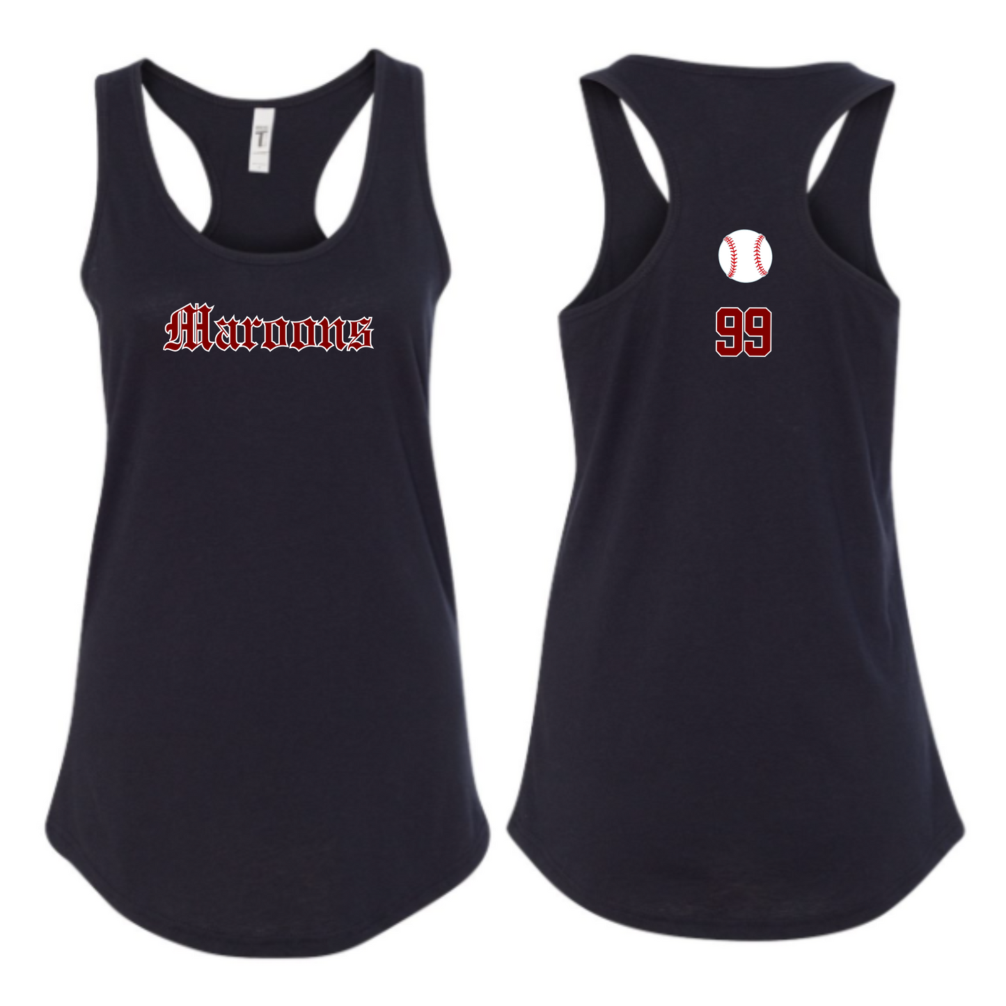 Maroons Baseball • Women's Racerback Tank