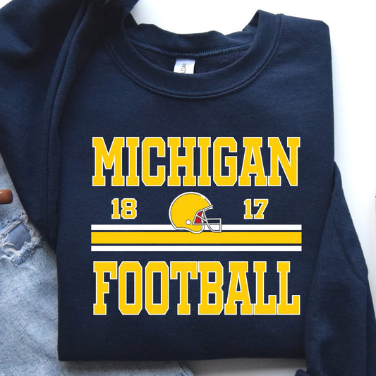 Michigan Football • Navy Crewneck