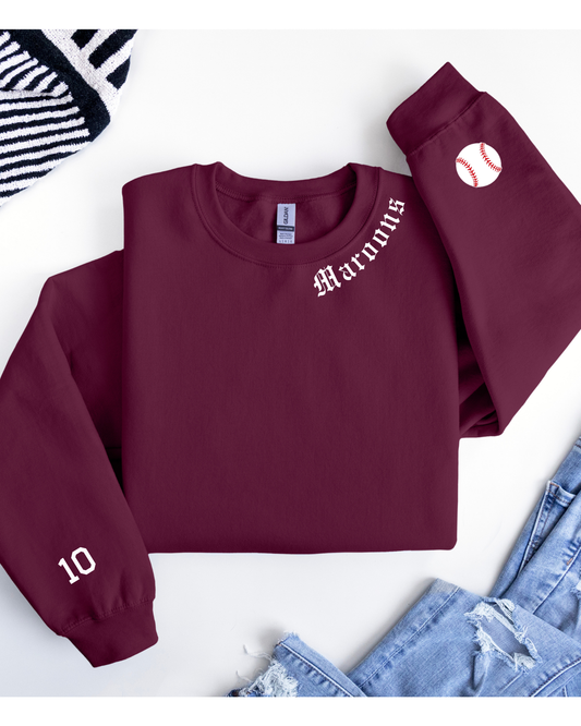 Maroons Baseball • Custom Crewneck