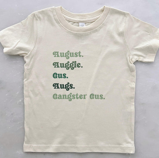 Nickname Shirt • Natural (Toddler/Youth)