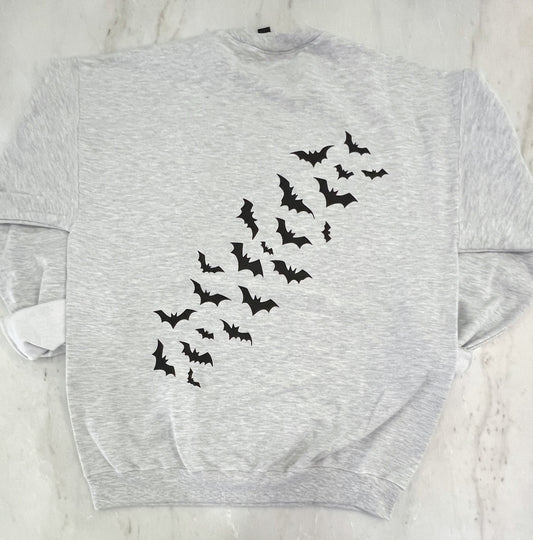Haunted House & Bats • Crewneck Sweatshirt • Youth & Adult