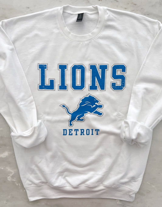 Distressed Lions • Detroit Sweatshirt