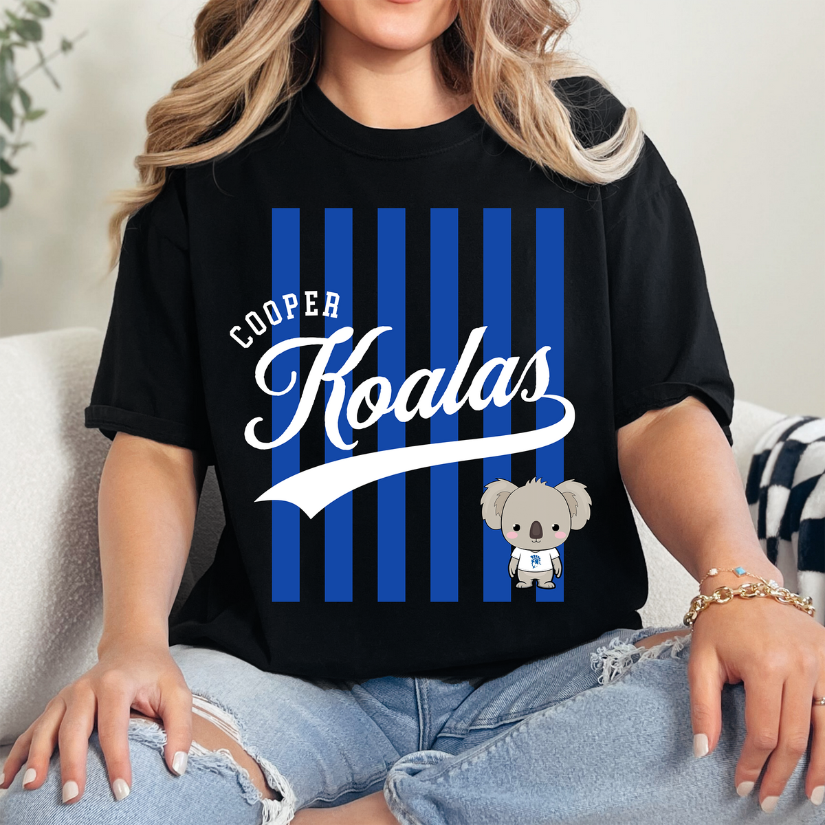 Retro Stripes Koalas Tee • Comfort Colors Option