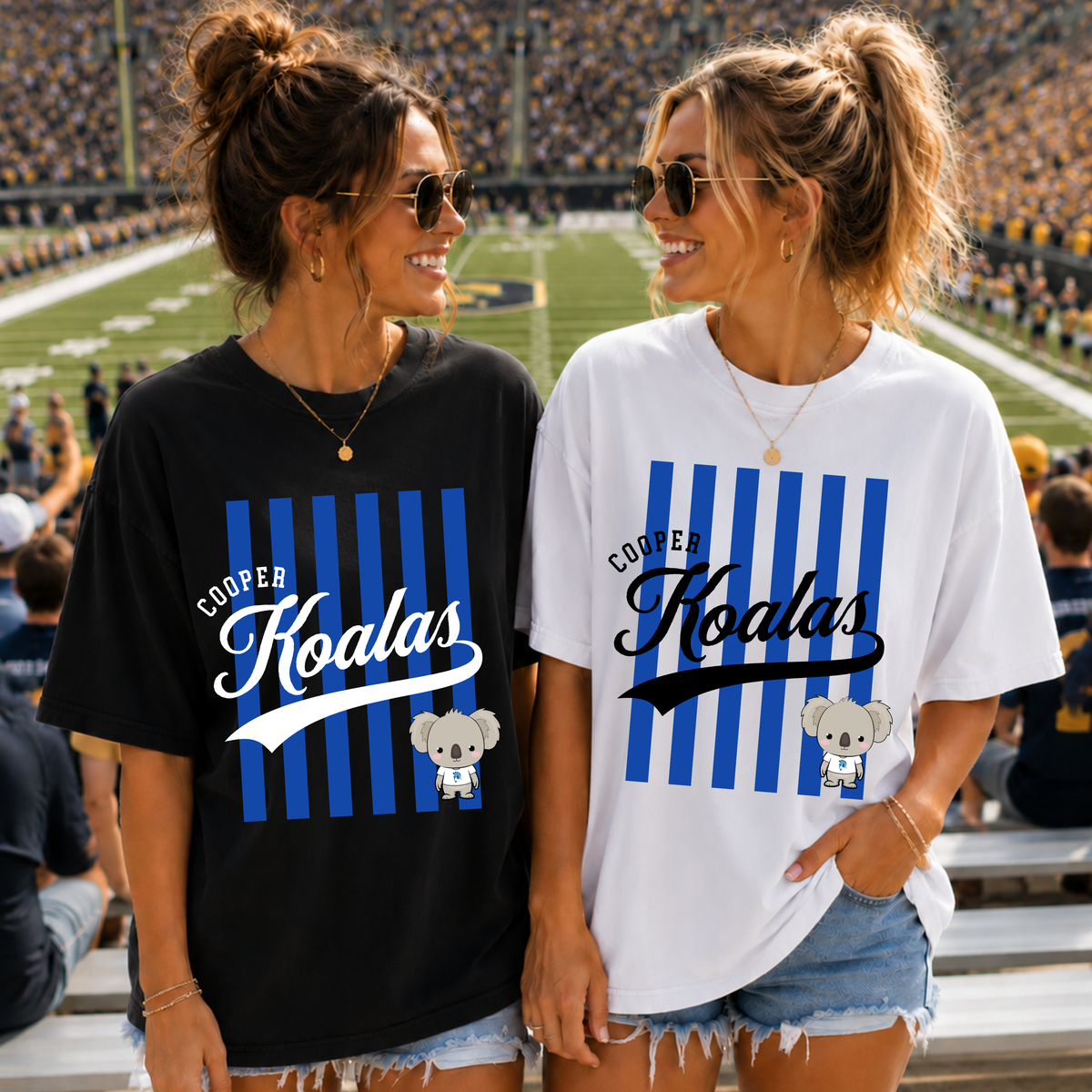 Retro Stripes Koalas Tee • Comfort Colors Option
