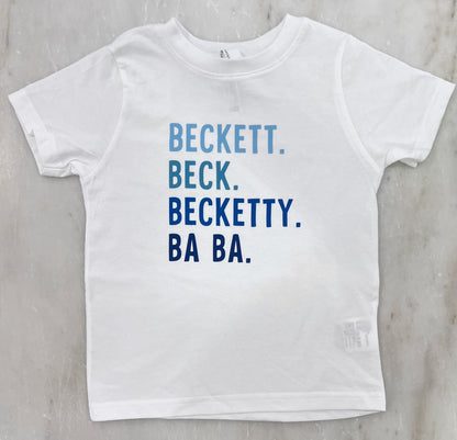 Nickname Shirt • White (Toddler/Youth)