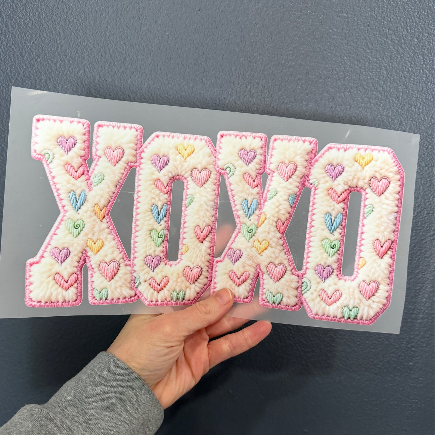 Valentine's XOXO • Faux Yarn • DTF Transfer