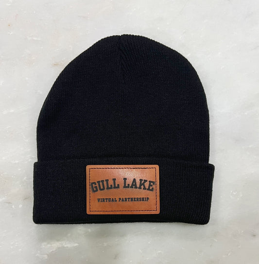 Winter Hats • Beanie w/Faux Leather Patch