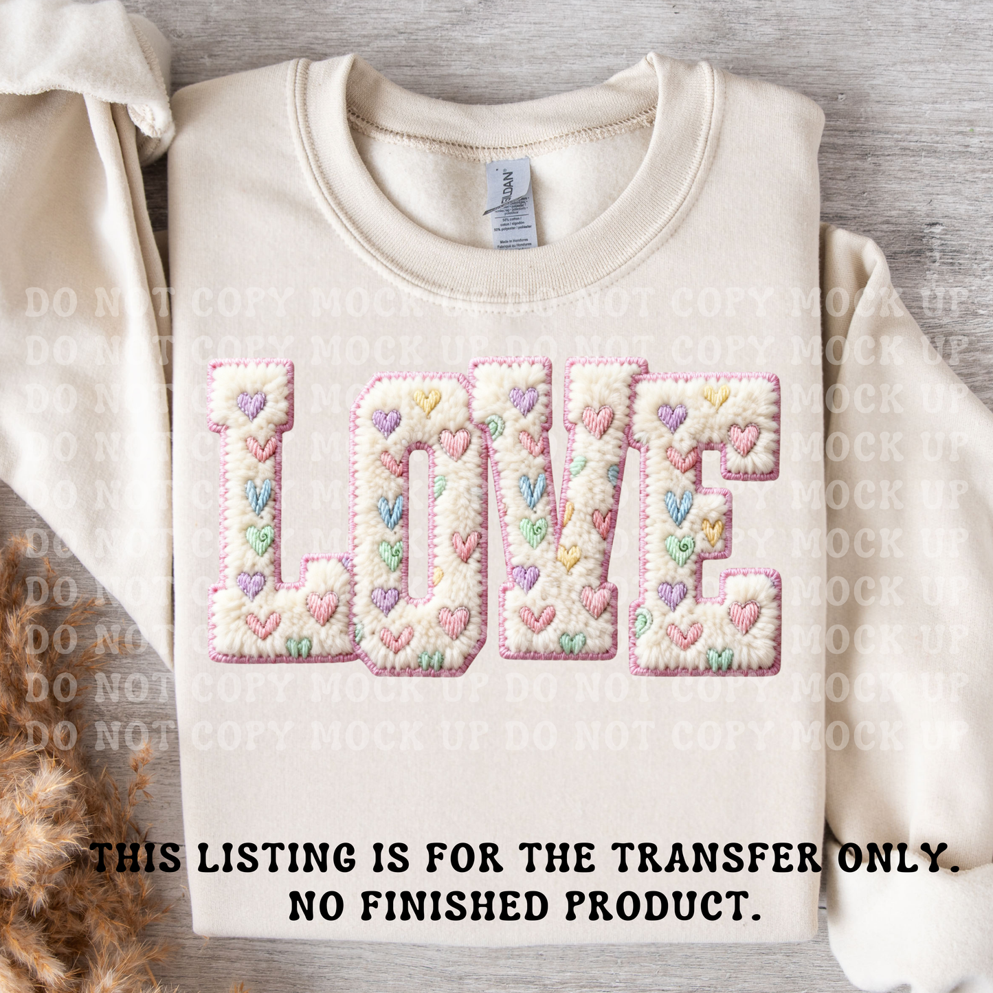 Valentine's LOVE • Faux Yarn • DTF Transfer