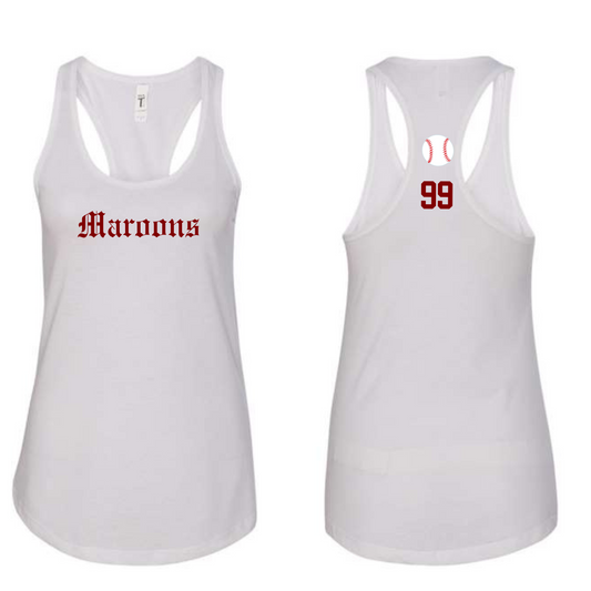 Maroons Baseball • Women's Racerback Tank