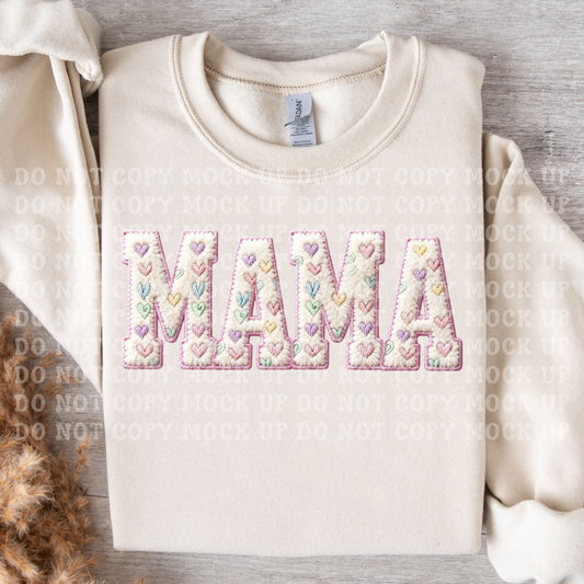 Valentine's MAMA • Faux Yarn • DTF Transfer