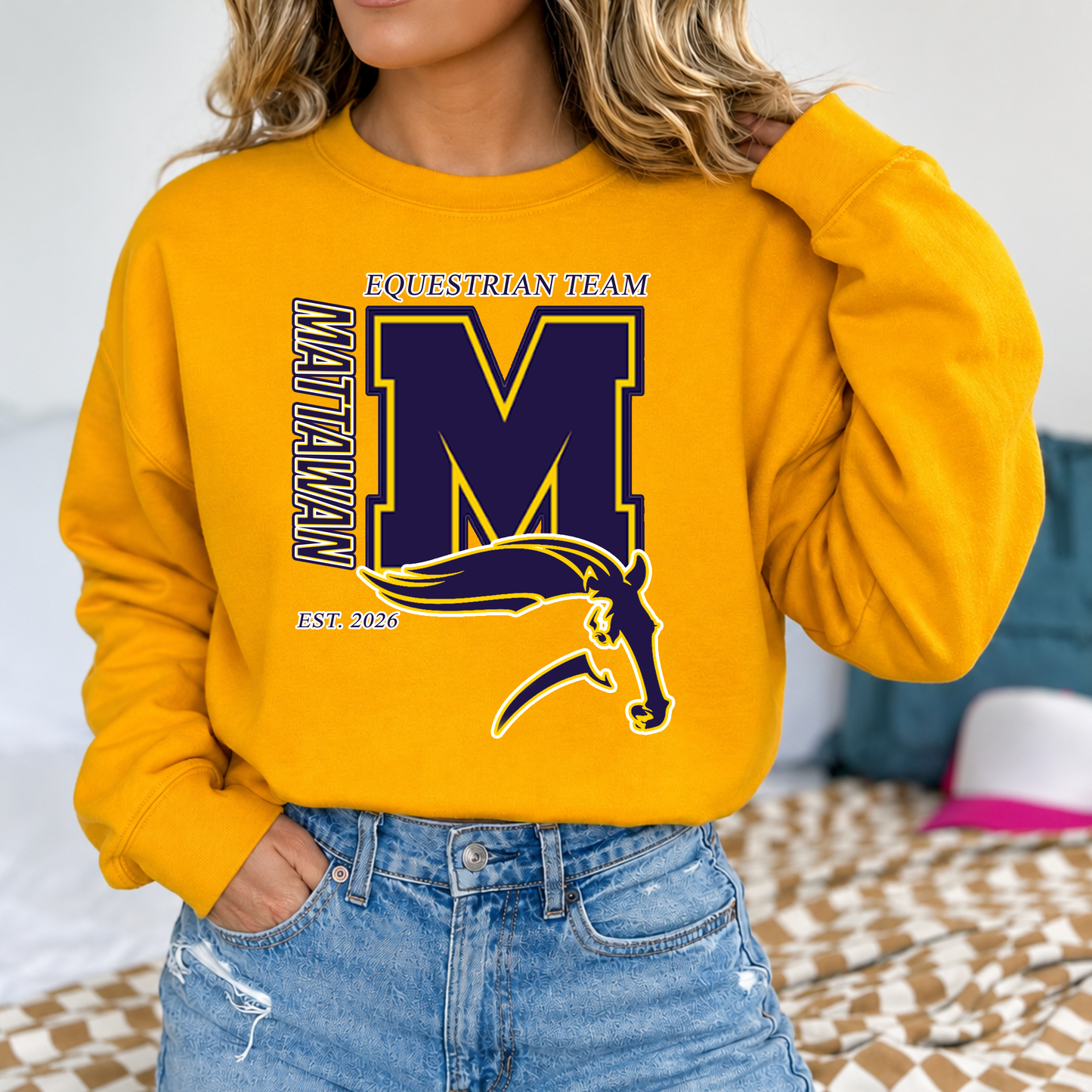 Gold Sweatshirt • Mattawan Equestrian
