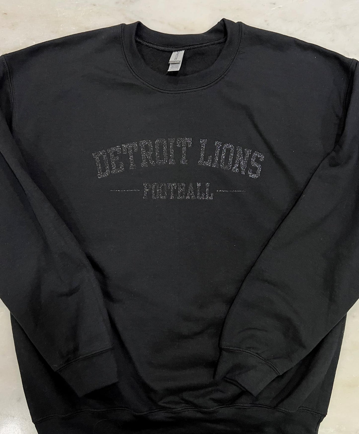 Detroit Lions Football • Black on Black • Glitter or Matte