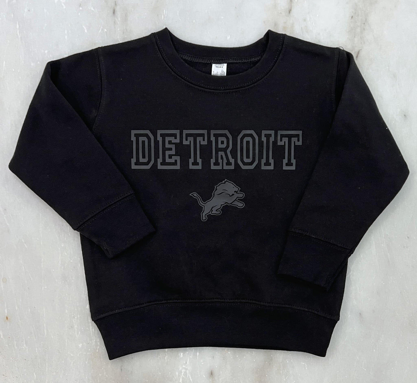 Detroit Football  • Black on Black Pullover (Toddler/Youth)