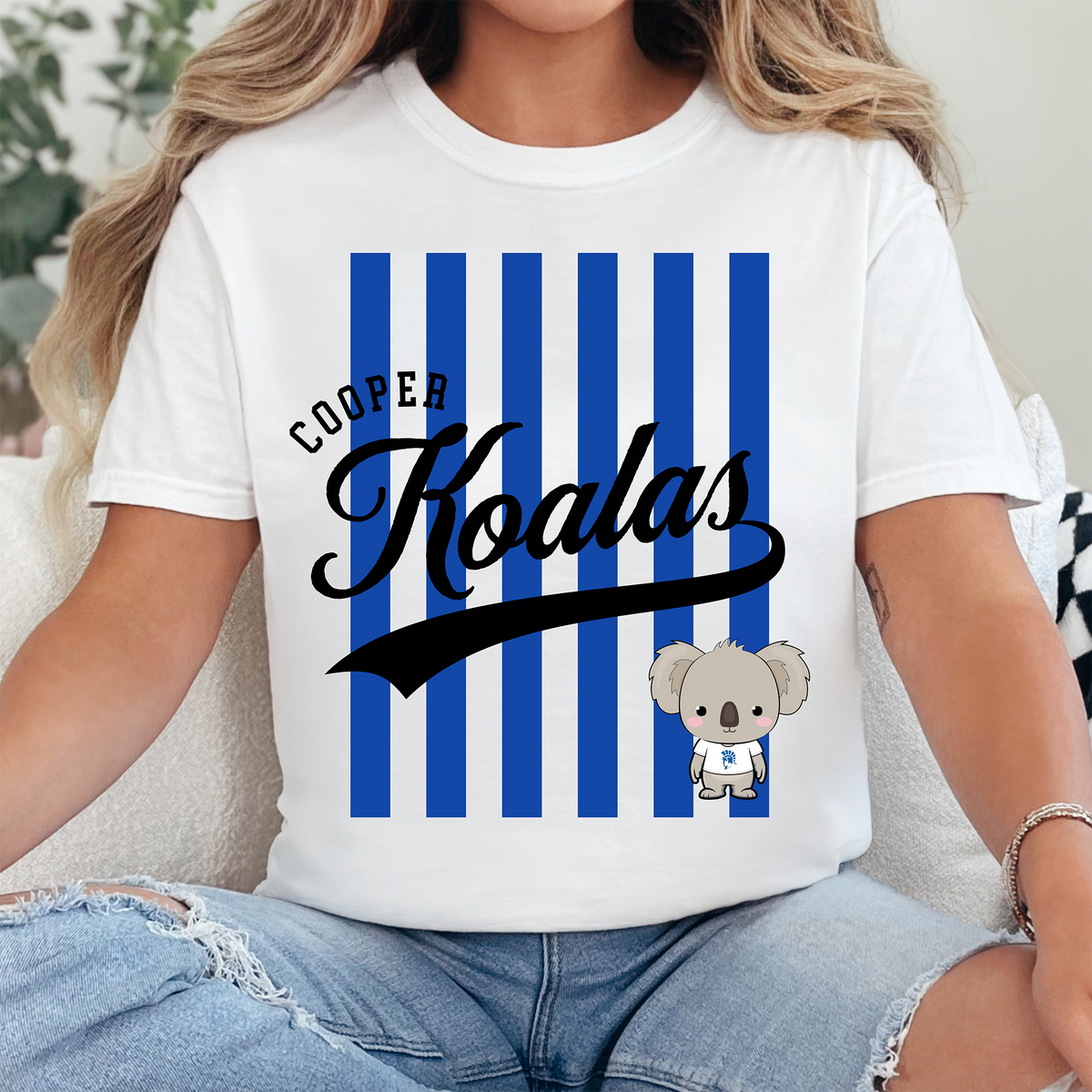 Retro Stripes Koalas Tee • Comfort Colors Option