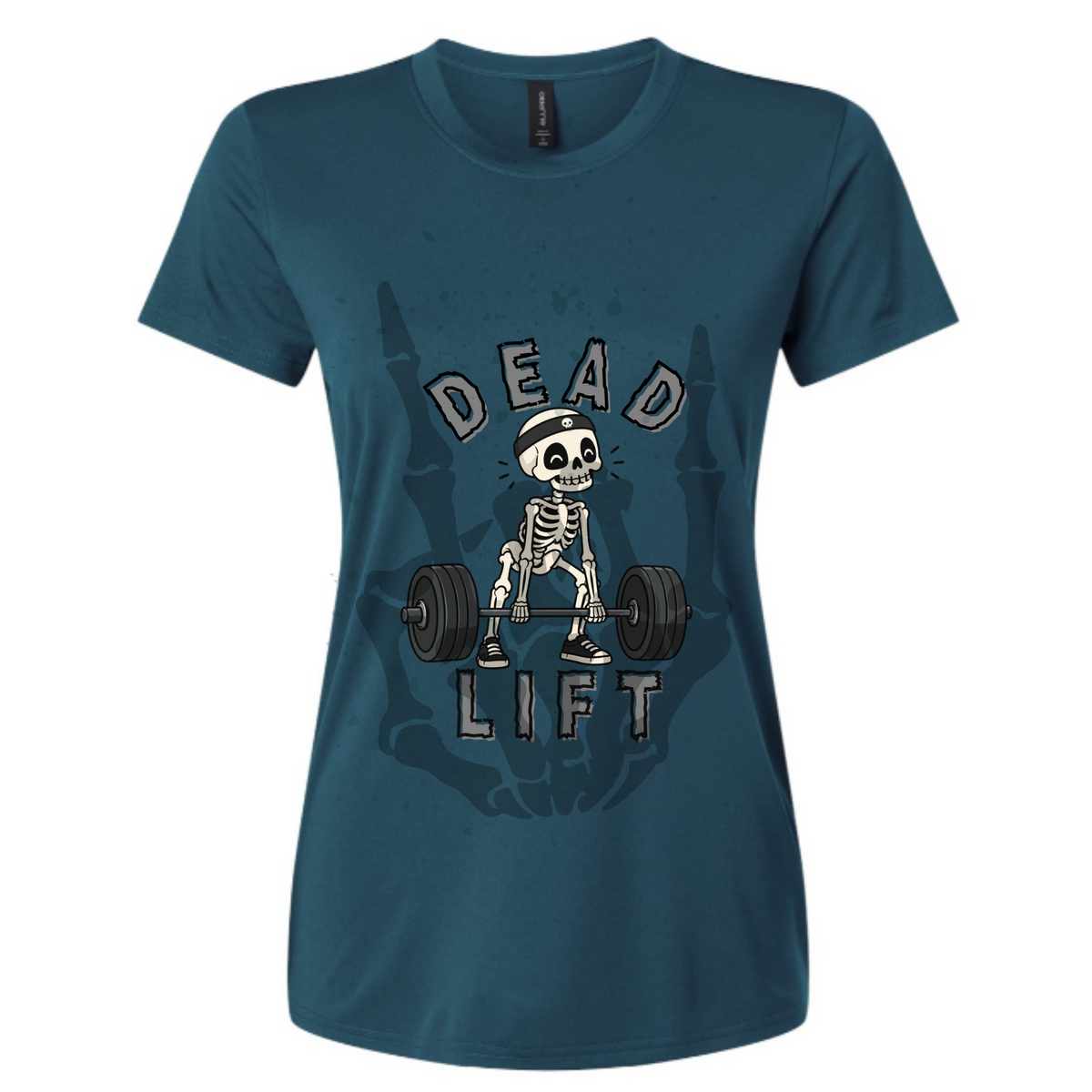 Women's Performance Fabric Athletic Tee • Dead Lift (skeleton) • COMING SOON