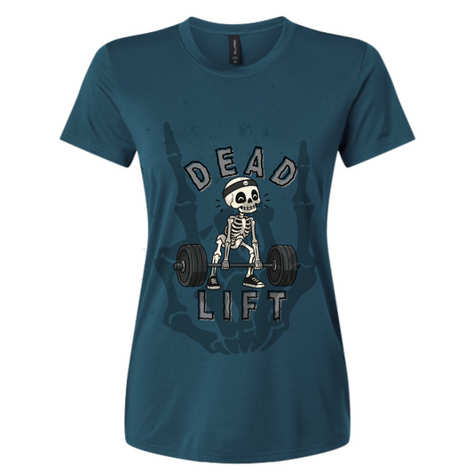 Women's Performance Fabric Athletic Tee • Dead Lift (skeleton) • COMING SOON